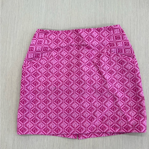 Marine Serre jacquard pink mini skirt - Picture 2 of 7